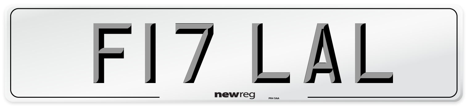 F17 LAL Number Plate from New Reg